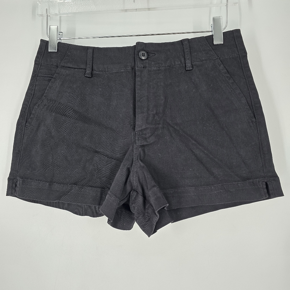 American Eagle High Rise Trouser Short Stretch Black 26W 2 NEW